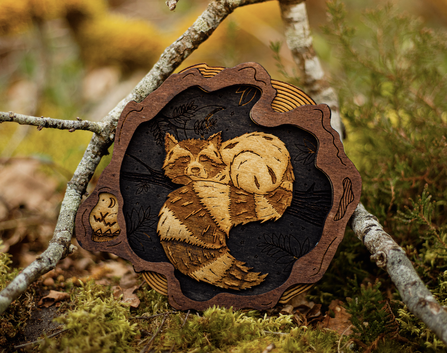 Mini Tableau "Racoon"